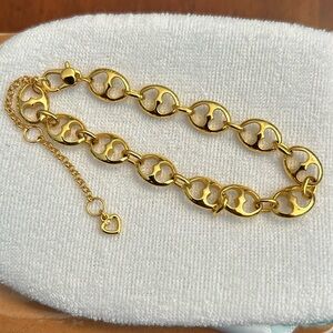 Kate Spade New York Duo Heart Link Gold Bracelet